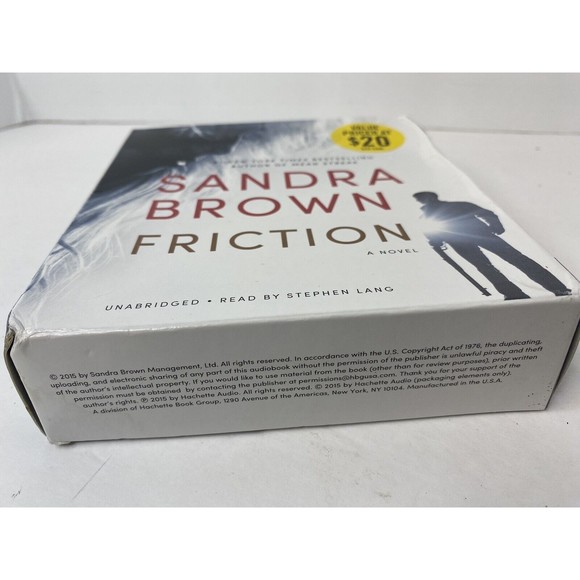 Friction - A Novel By Sandra Brown CD Compact Disc Audiobook New Stephen Lang - Picture 2 of 8